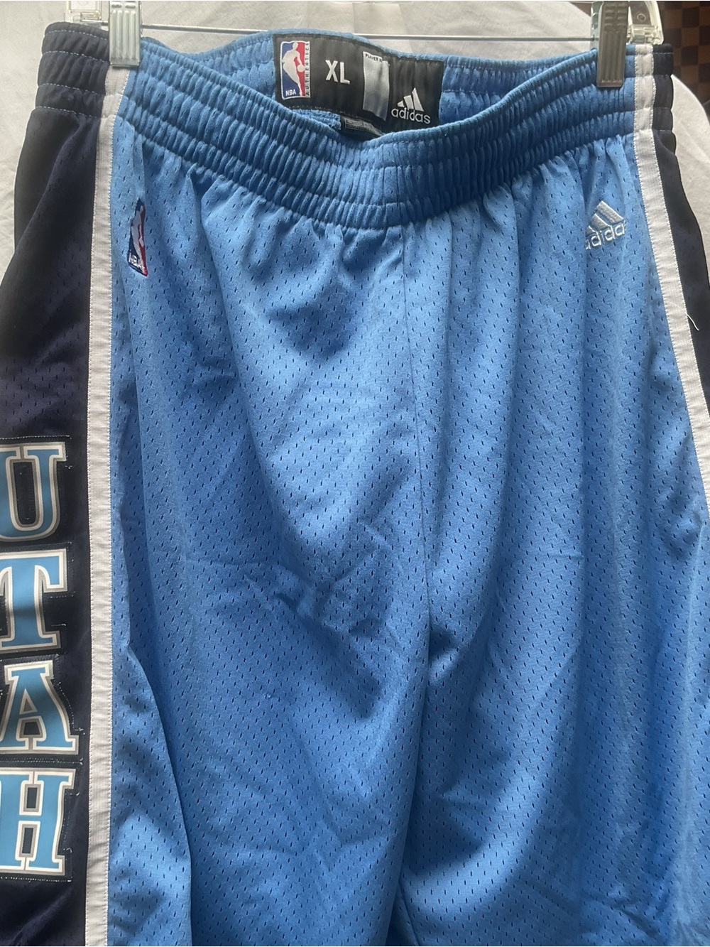 Nba Utah Basketball Shorts - Light Blue with Navy Panels